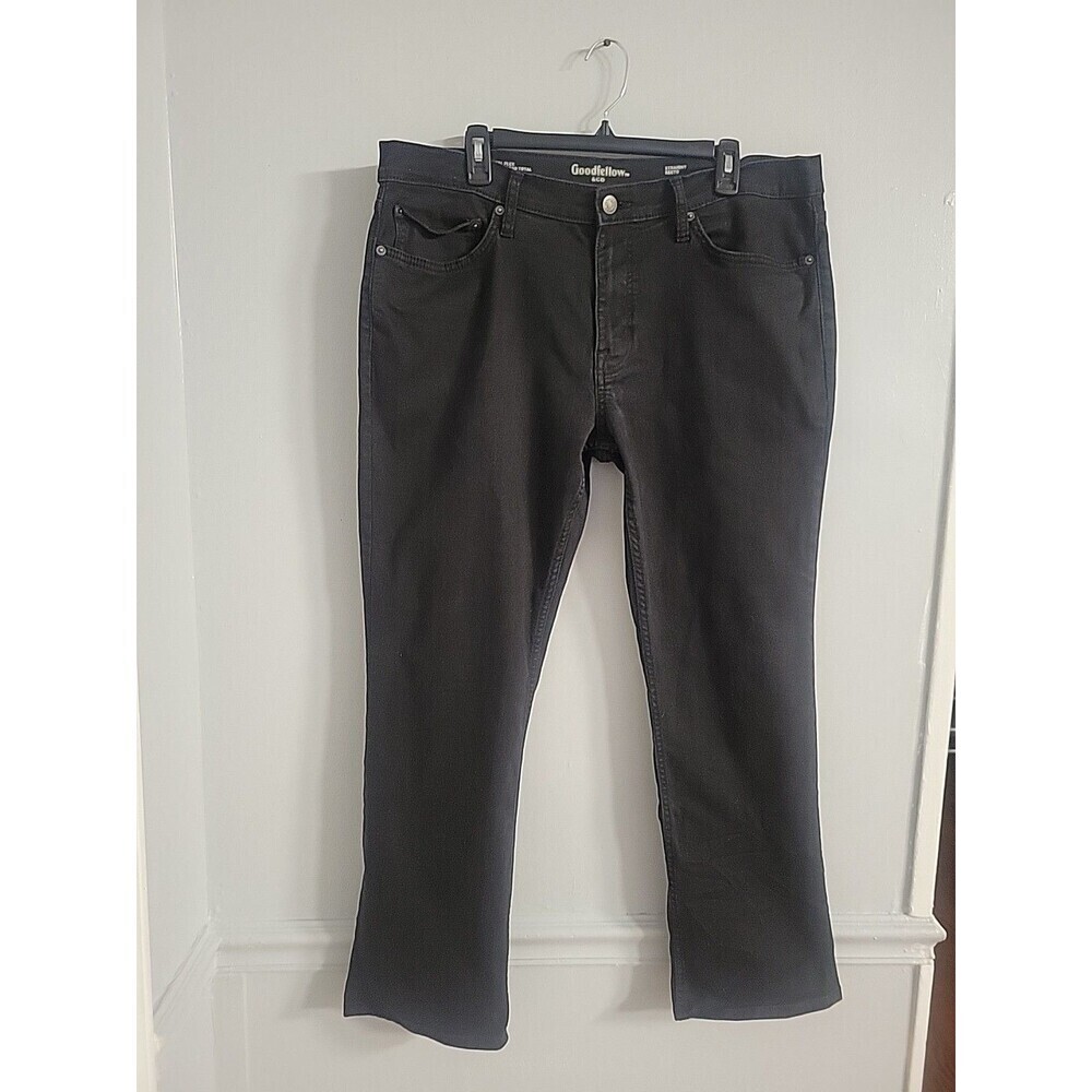 Goodfellow‎ & Co Jeans 38Wx32L Slim Straight Recto Total Flex Dark Wash Black
